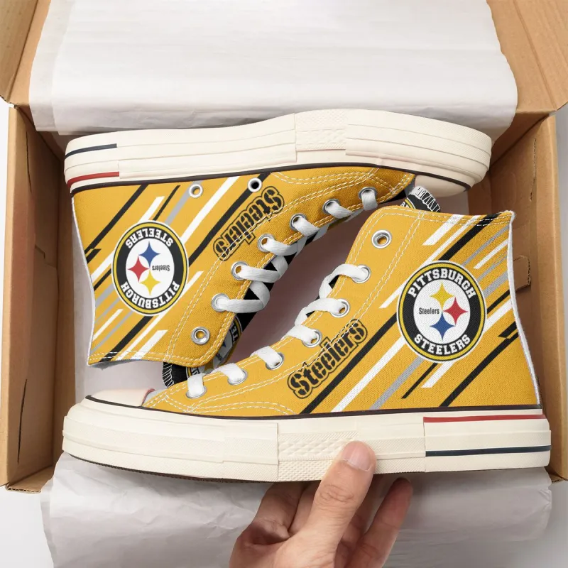 Pittsburgh Steelers High Top Canvas Shoes