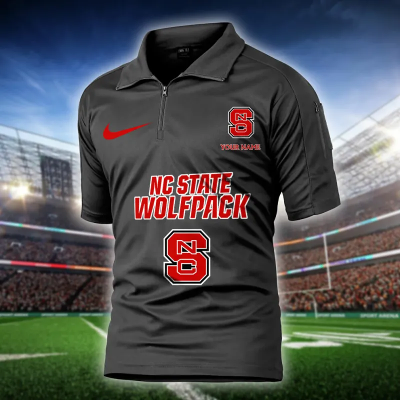 NC State Wolfpack Army Polo Shirt Front