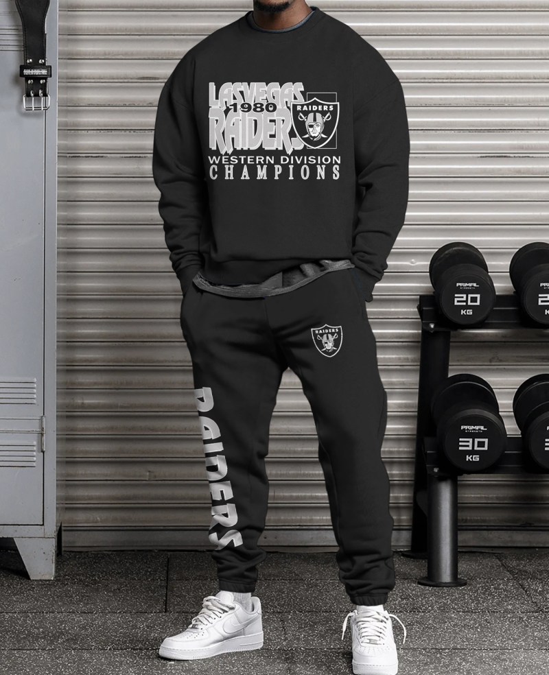 Las Vegas Raiders Combo 3D Sweatsuit and Sweatpants