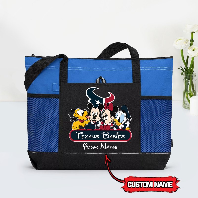 Houston Texans Personalized Babies Tote Bag - Blue
