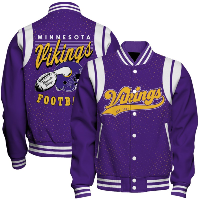 Minnesota Vikings Varsity Jacket Front