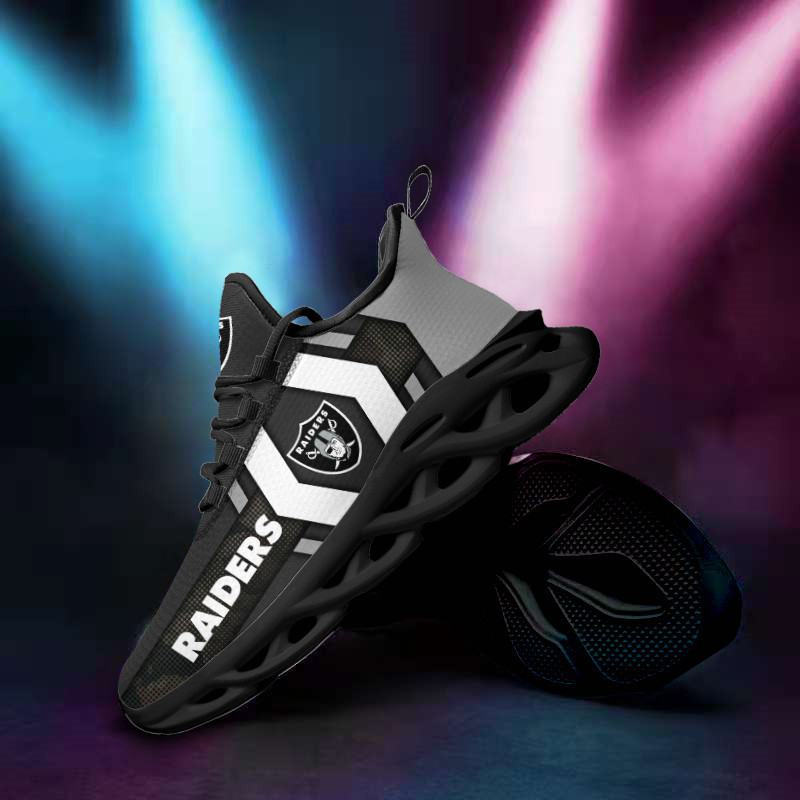 Las Vegas Raiders Yezy Running Sneakers Comfortable Design