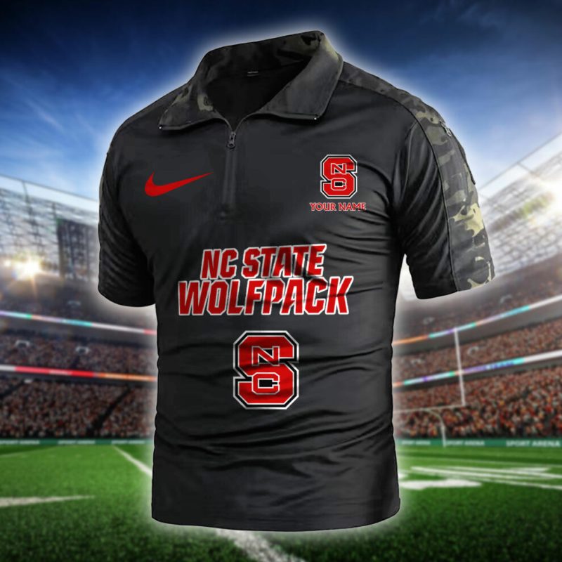 NC State Wolfpack Army Polo Shirt Back