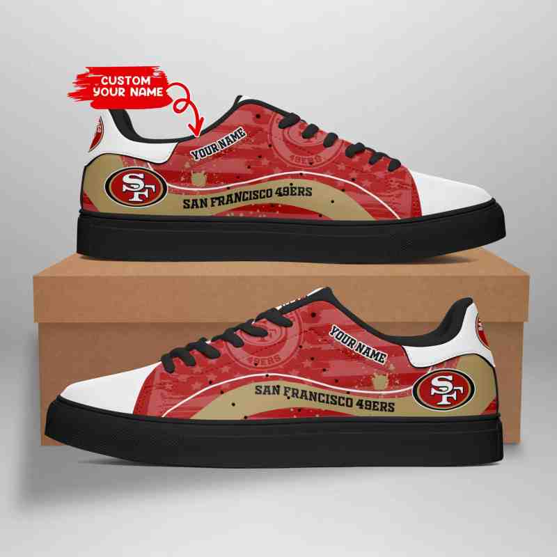 San Francisco 49ers Custom Sneakers Heel View