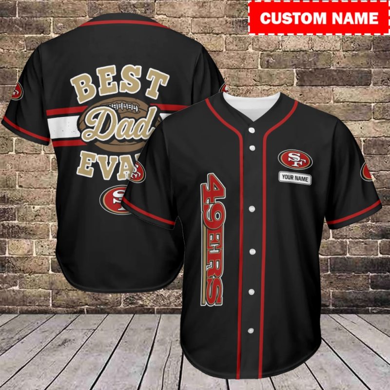 San Francisco 49ers Personalized Baseball Jersey