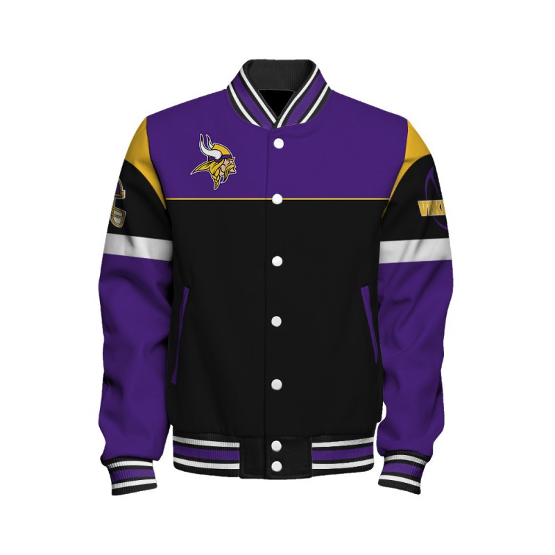 Minnesota Vikings Varsity Jacket - Back View
