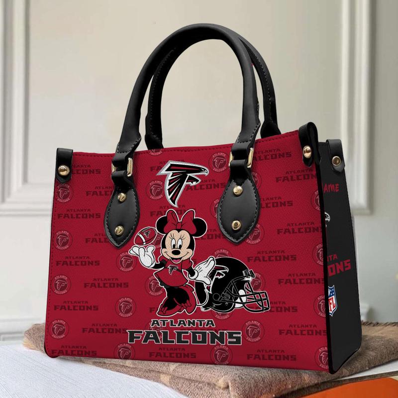 Atlanta Falcons Personalized Leather Hand Bag Mockup 3