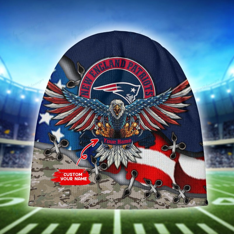 New England Patriots Personalized Wool Beanie