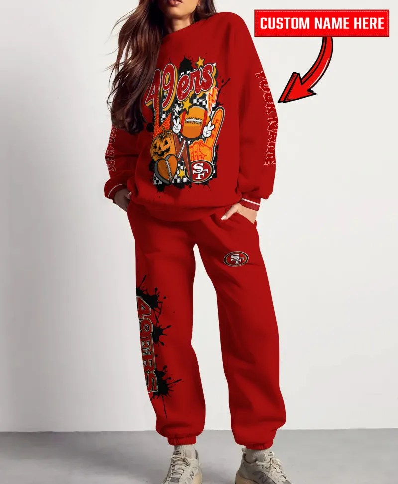 San Francisco 49ers Halloween Sweatshirt and Sweatpants Set