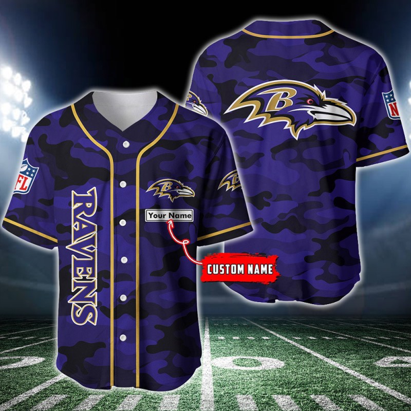 Baltimore Ravens Personalized Baseball Jersey