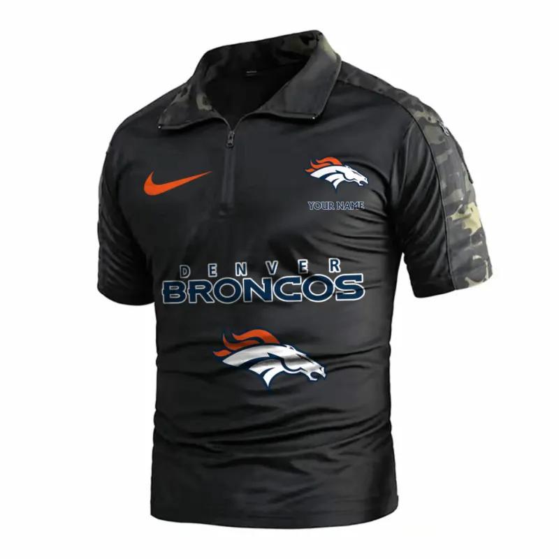 Denver Broncos Army Polo Shirt Back