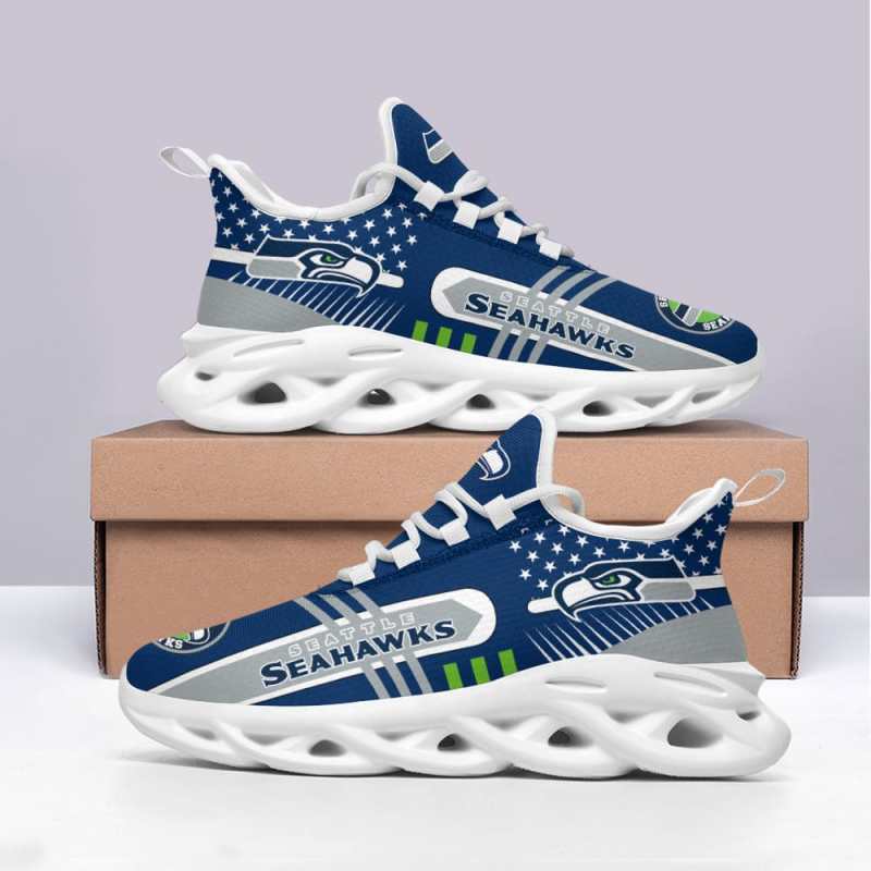 Seattle Seahawks Yezy Running Sneakers Side View