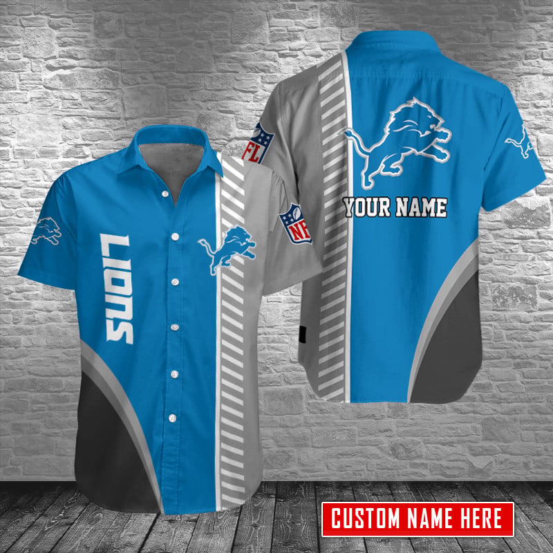 Detroit Lions Personalized Button Shirt