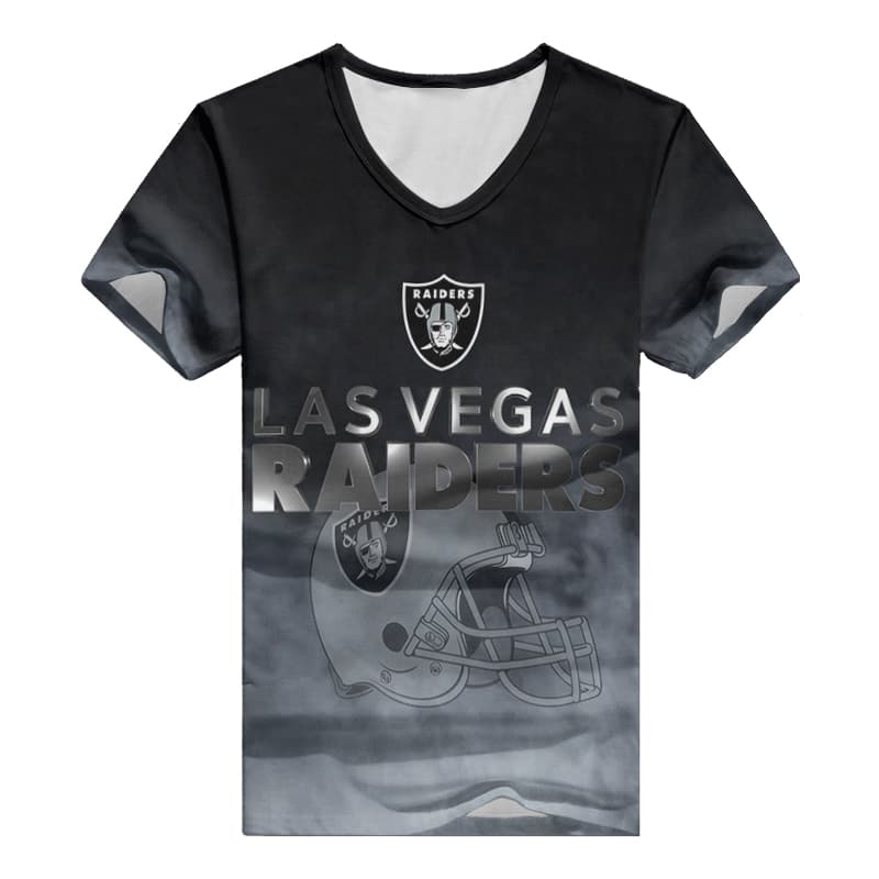 Las Vegas Raiders V-neck Women T-shirt 3