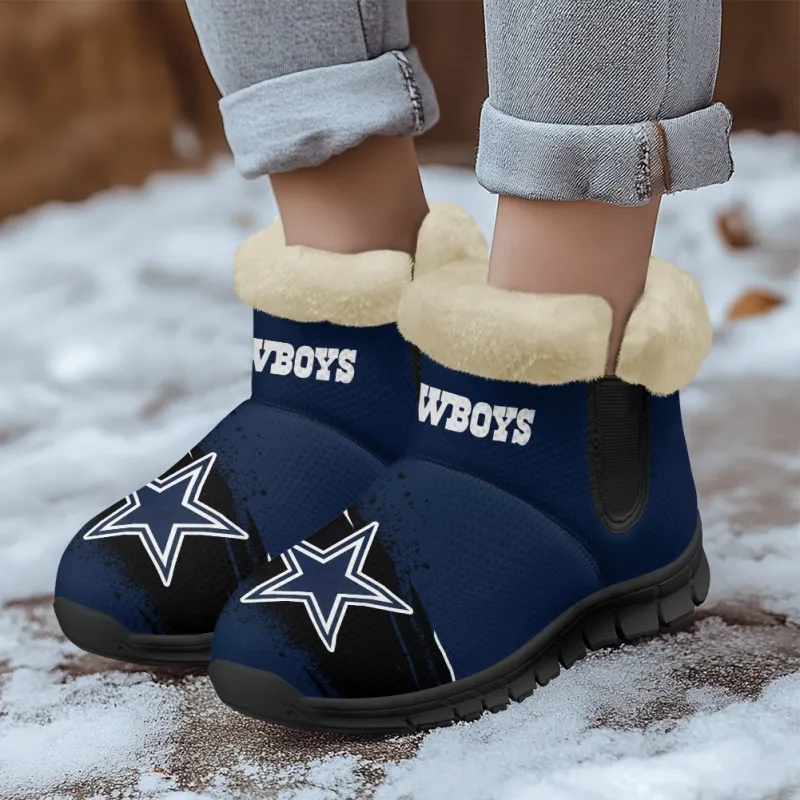 Dallas Cowboys Comfy Winter Snow Boots Image 3