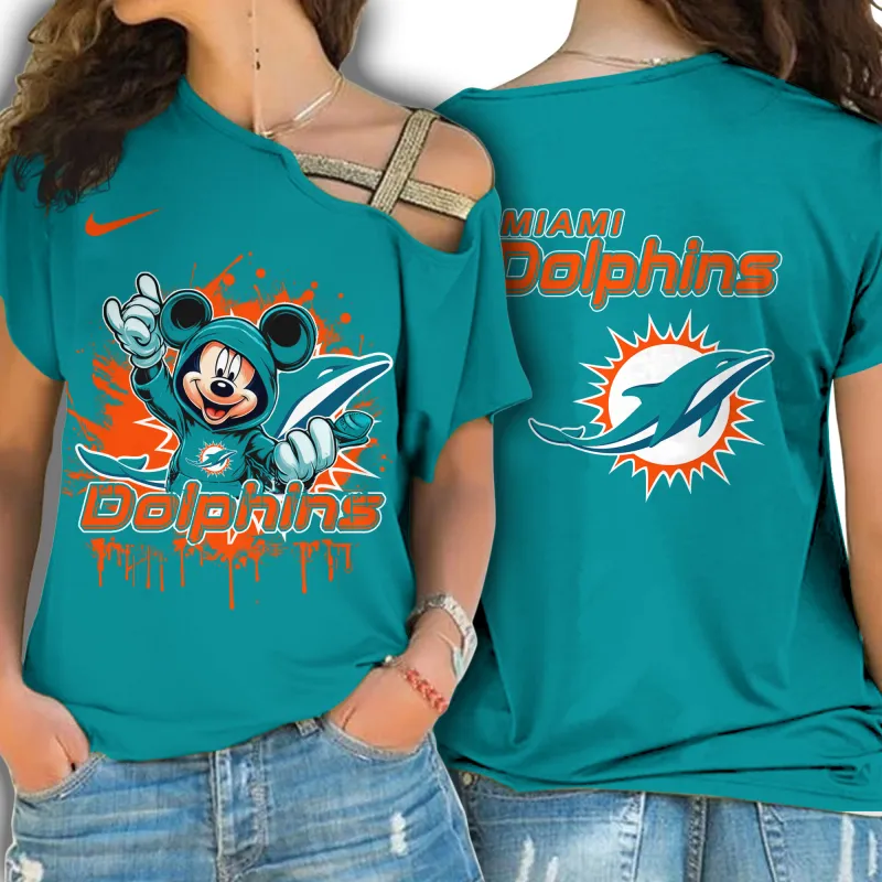 Miami Dolphins Women's Cross Strap Shoulder Shirt