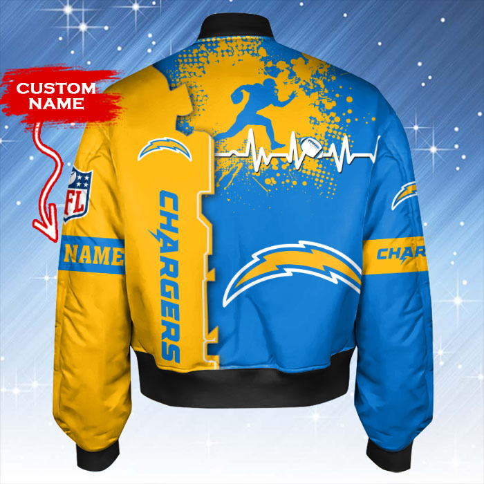 Los Angeles Chargers Bomber Jacket - Side View