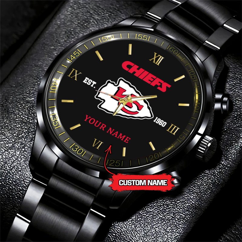 Kansas City Chiefs Black Fashion Watch