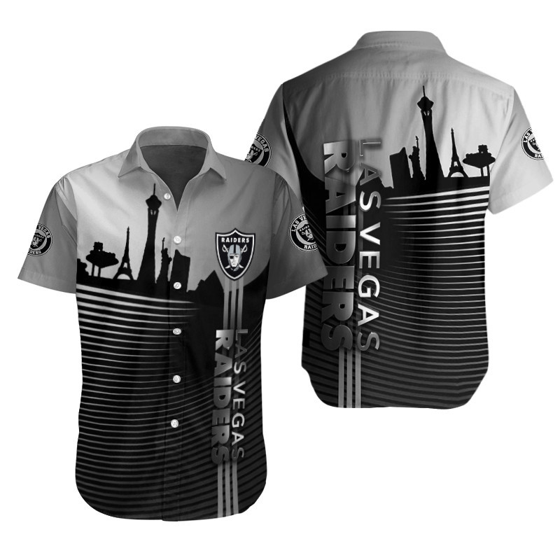 Sizing chart for Las Vegas Raiders Button Shirt BG772