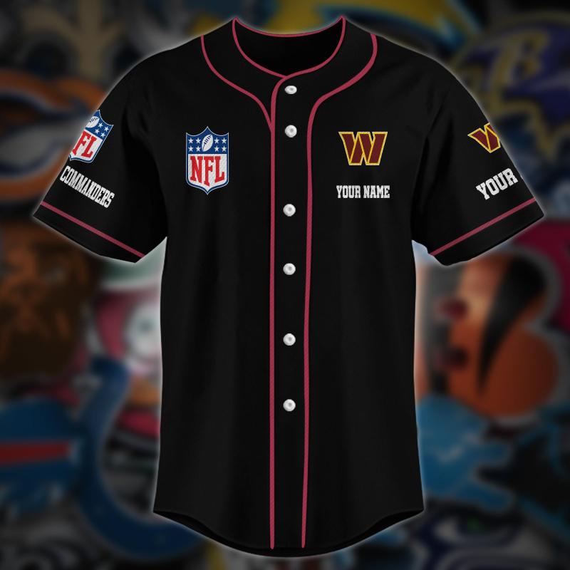 High-definition printed Washington Commanders Baseball Jersey