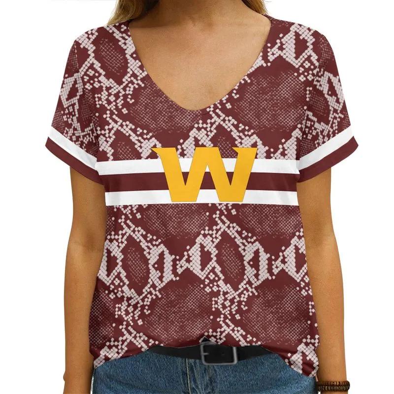 Washington Commanders V-neck Women's T-shirt