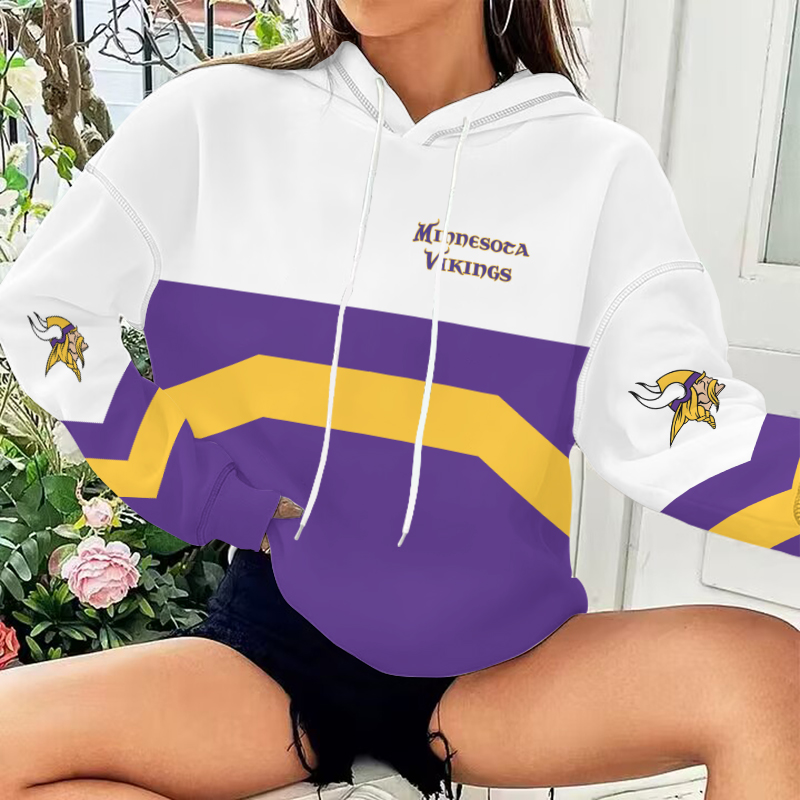 Minnesota Vikings Printed Hoodie Back