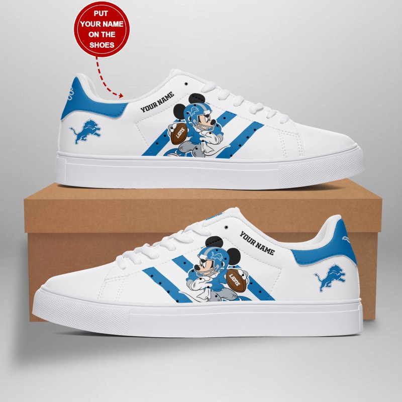 Detroit Lions Custom Sneakers Side View
