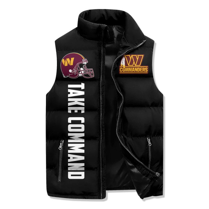 Washington Commanders Premium Sleeveless Puffer Jacket - Detail Shot