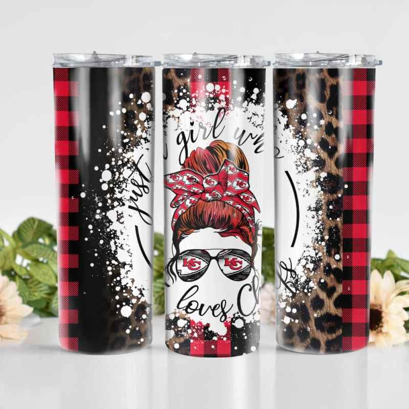 Kansas City Chiefs Glitter Tumbler