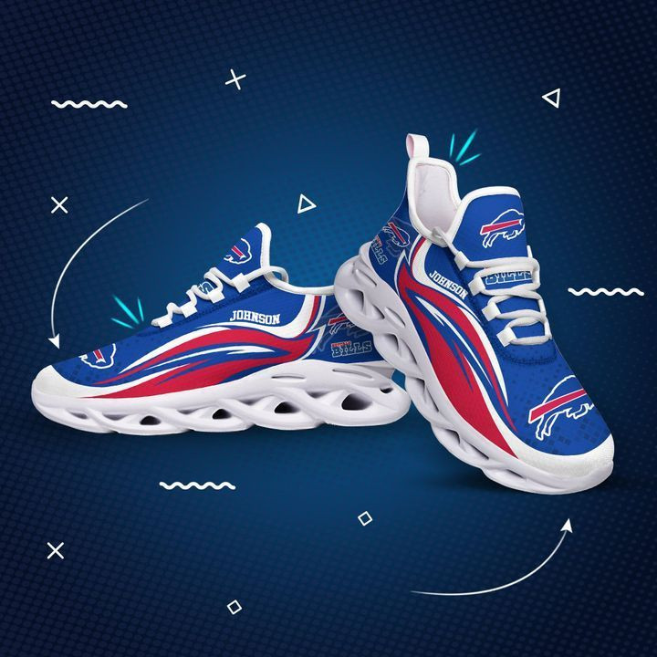 Buffalo Bills Yeezy Running Sneakers Side View