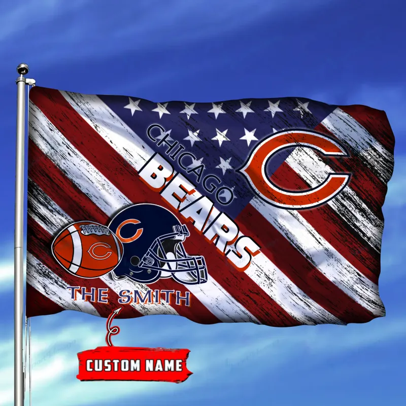 Chicago Bears Personalized Flag