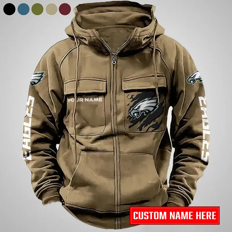 Philadelphia Eagles Hoodie Khaki