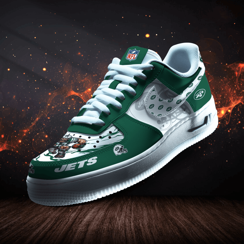 New York Jets Personalized AF1-1 Logo Pattern Sneakers