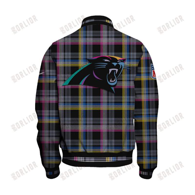 Carolina Panthers Varsity Jacket Back View