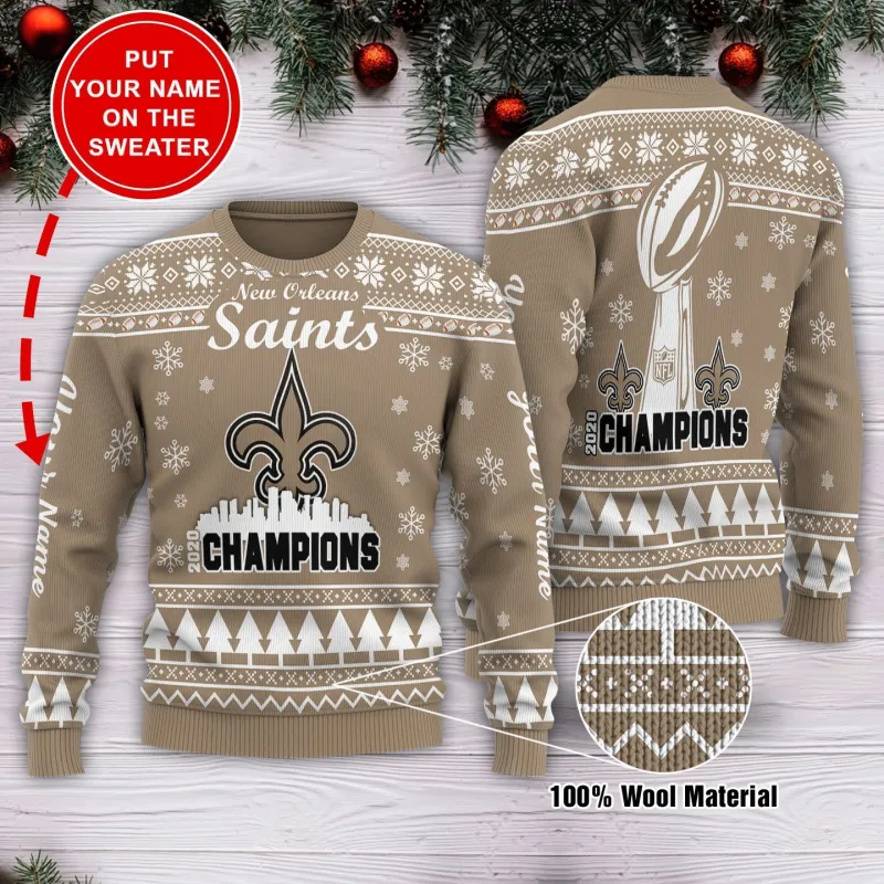 New Orleans Saints Personalized Sweater