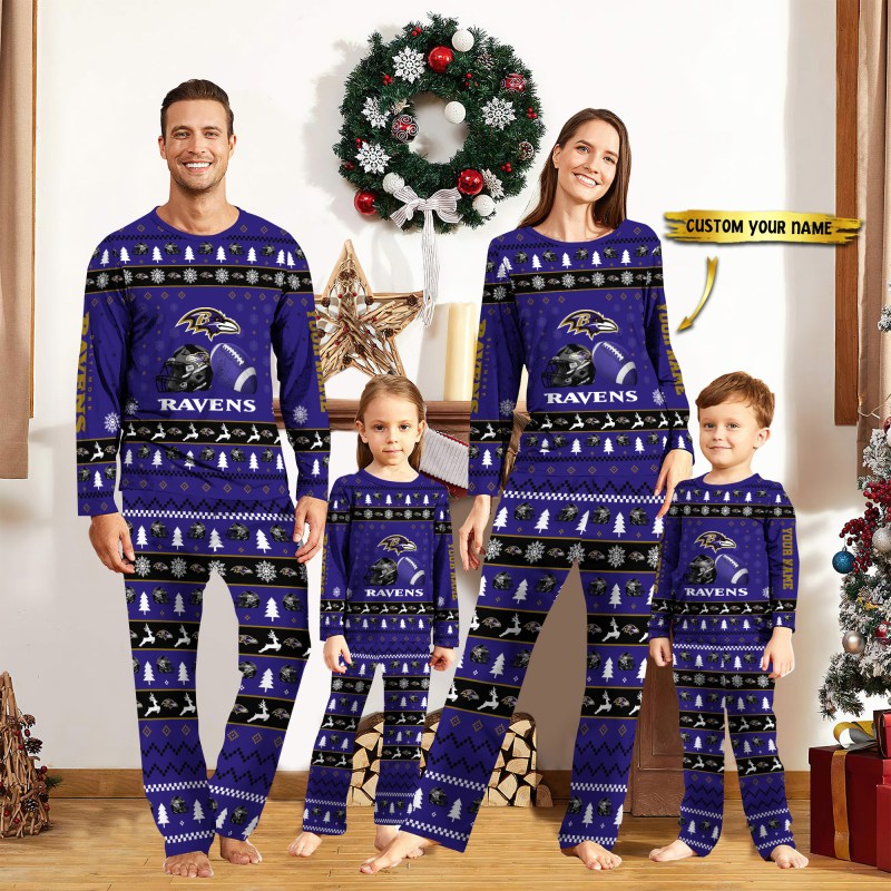 Baltimore Ravens Personalized Pajamas Set - Image 1