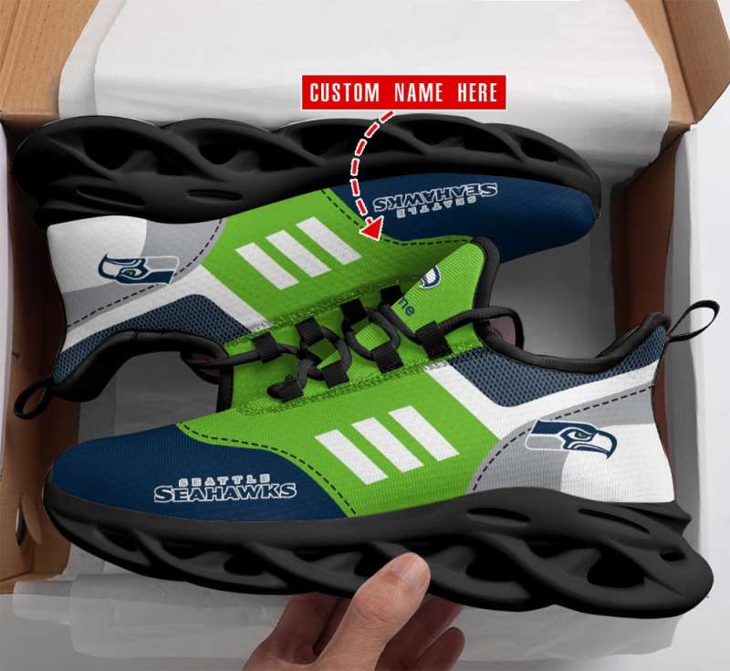 Seattle Seahawks Personalized Yezy Running Sneakers 3