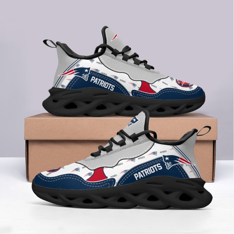 New England Patriots Yezy Running Sneakers Side View