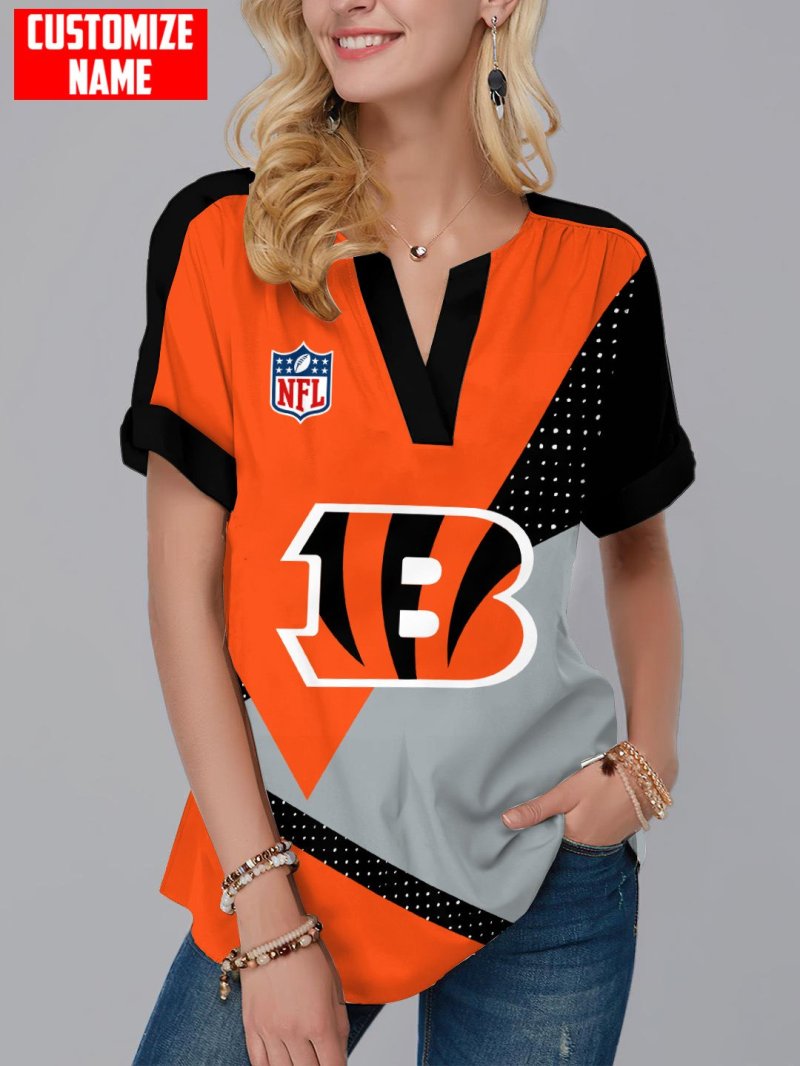 Cleveland Browns Personalized Fashion Short Sleeve V-Neck Shirt