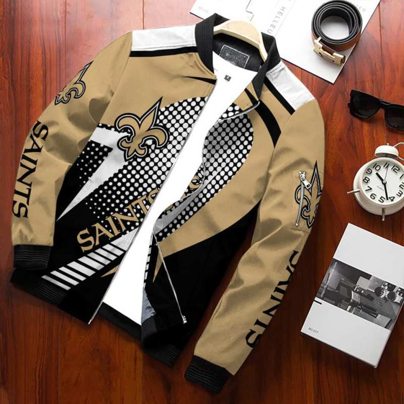 New Orleans Saints Bomber Jacket Detail