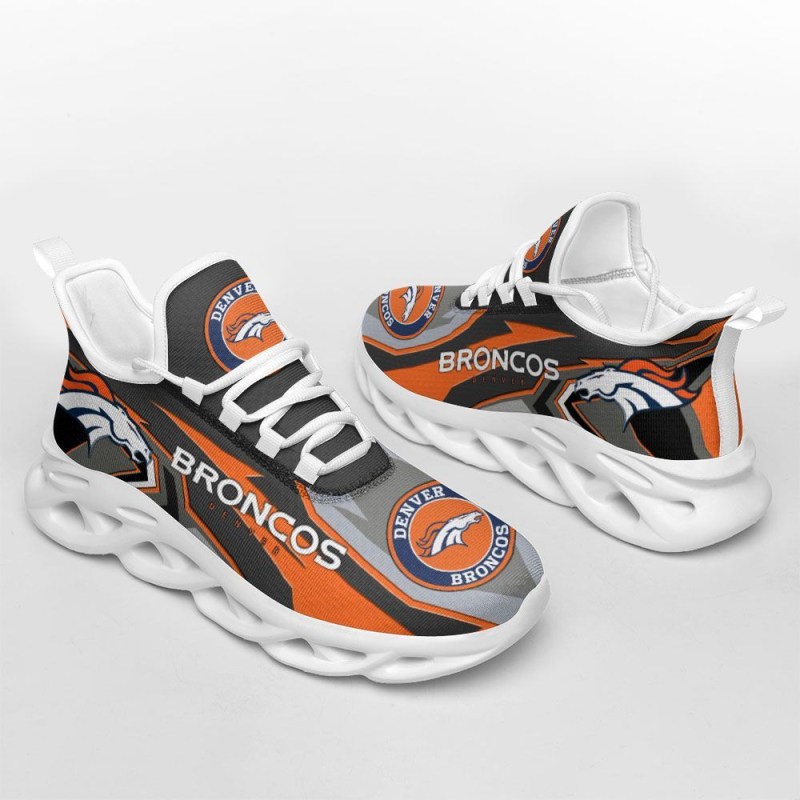 Denver Broncos Yezy Running Sneakers 349 6 Denver Sneakers Side View