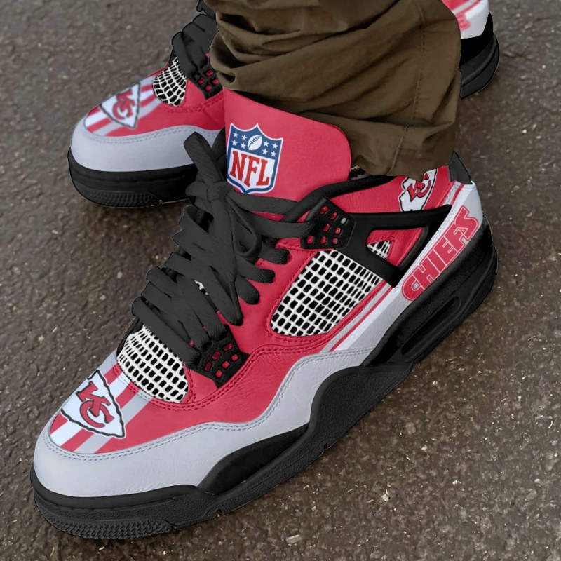 Kansas City Chiefs AJ4 Sneakers Side View