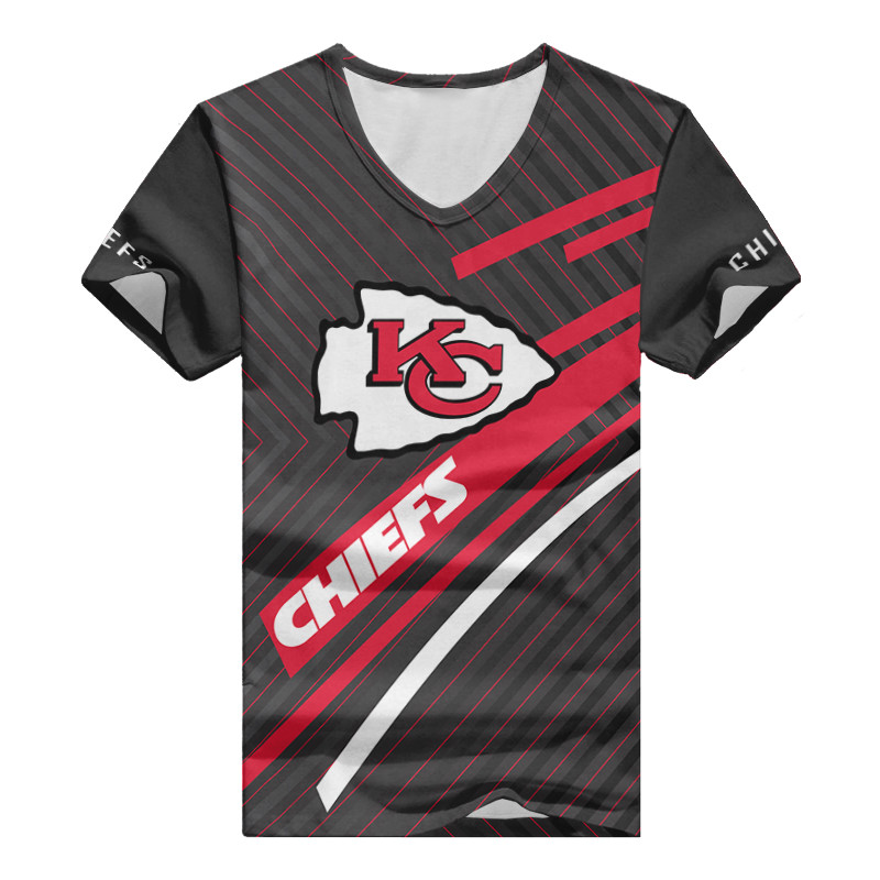 Kansas City Chiefs Summer V-Neck Women's T-Shirt Display