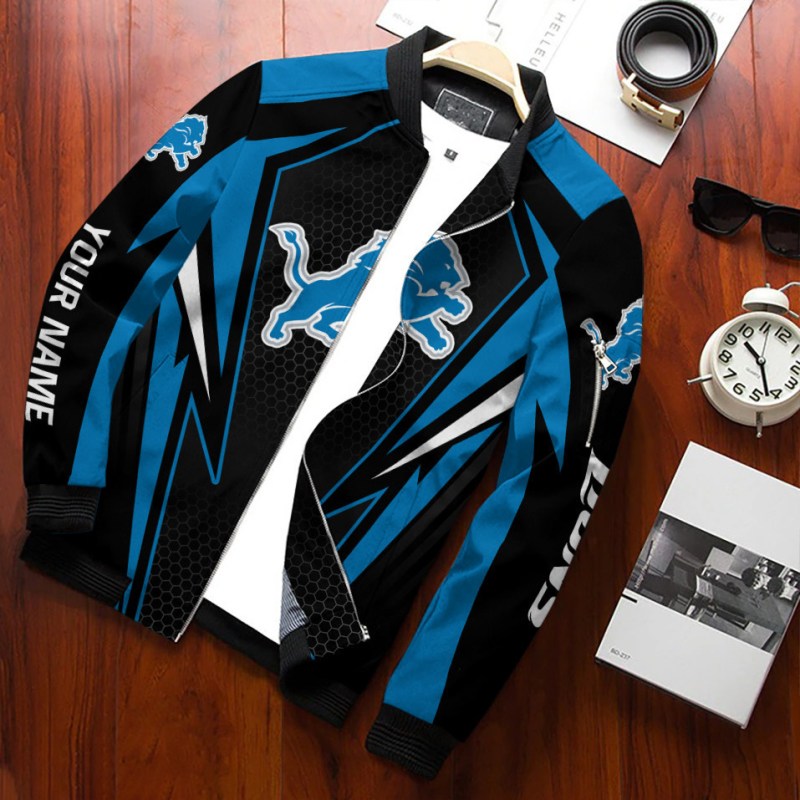 Detroit Lions Personalized Bomber Jacket