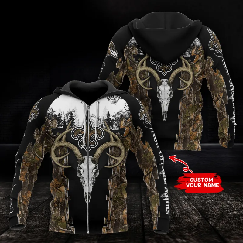 New Orleans Saints Personalized Hoodie Zip