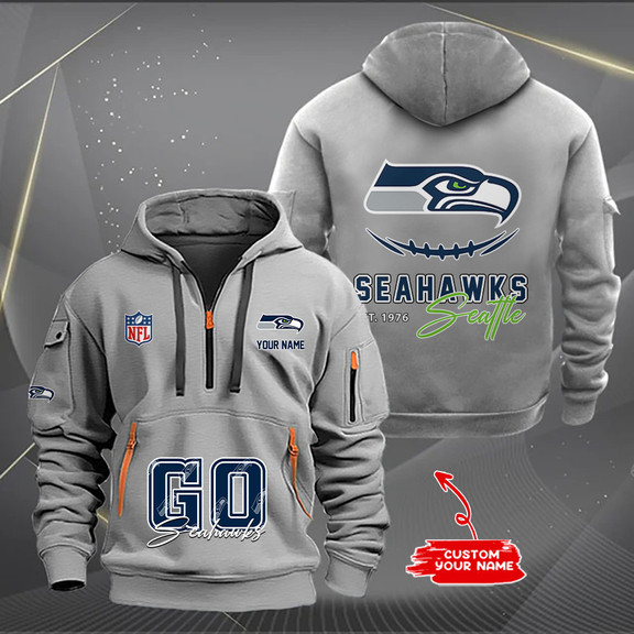 Seattle Seahawks Quarter Zip Hoodie
