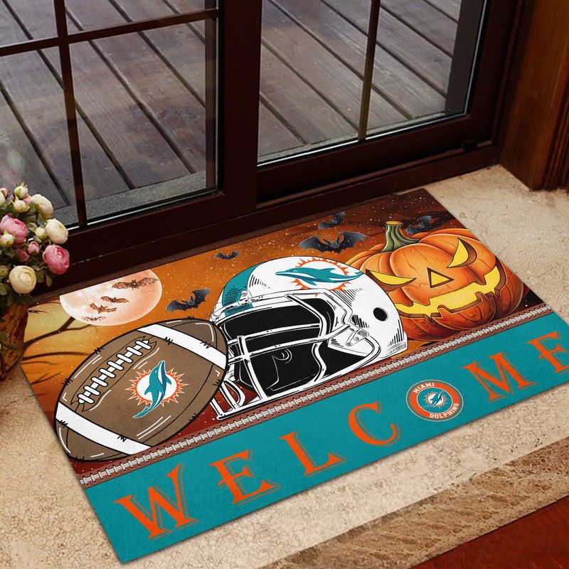 Miami Dolphins Doormat Close Up
