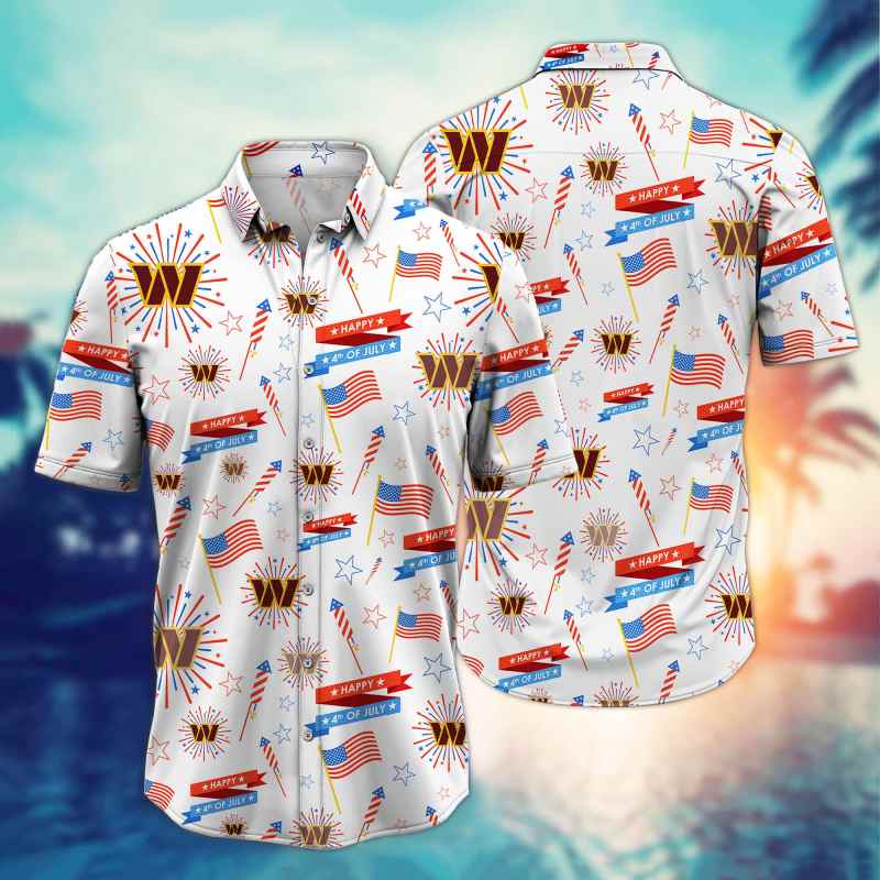 Washington Commanders Button Shirt Mockup