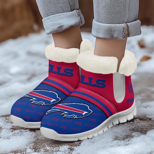 Buffalo Bills Comfy Winter Snow Boots Side View