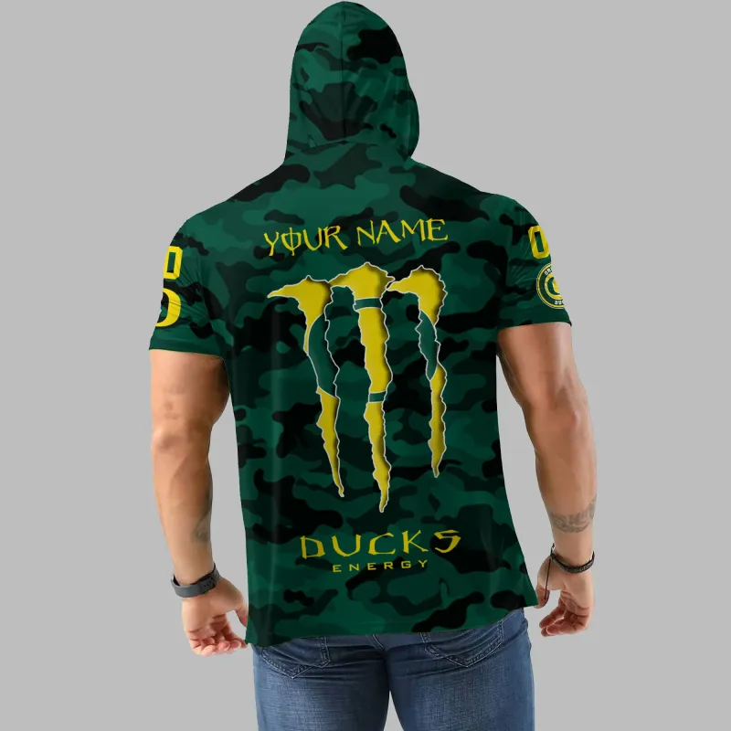 Oregon Ducks Personalized Camo Hoodie Back
